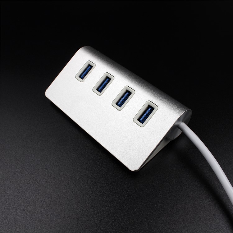 Aluminum Alloy 5Gbps Super High Speed 4 Ports USB Hub USB 3.0 Hub Splitter Adapter for Apple Mac Air PC Laptop ES-4
