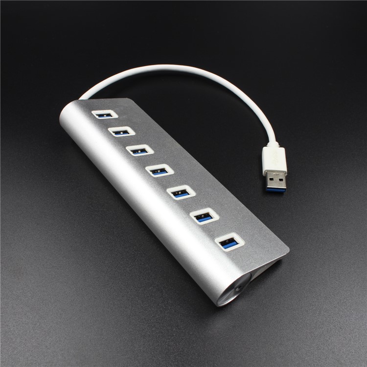 Aluminum Alloy 5Gbps High Speed 7 Ports USB Hub USB 3.0 Splitter Adapter Hub-1