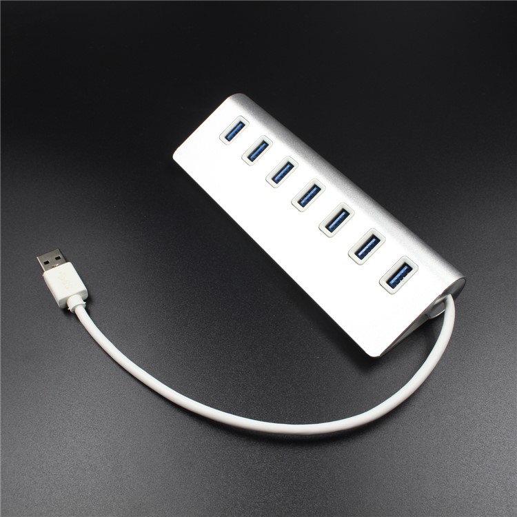 Aluminum Alloy 5Gbps High Speed 7 Ports USB Hub USB 3.0 Splitter Adapter Hub-2