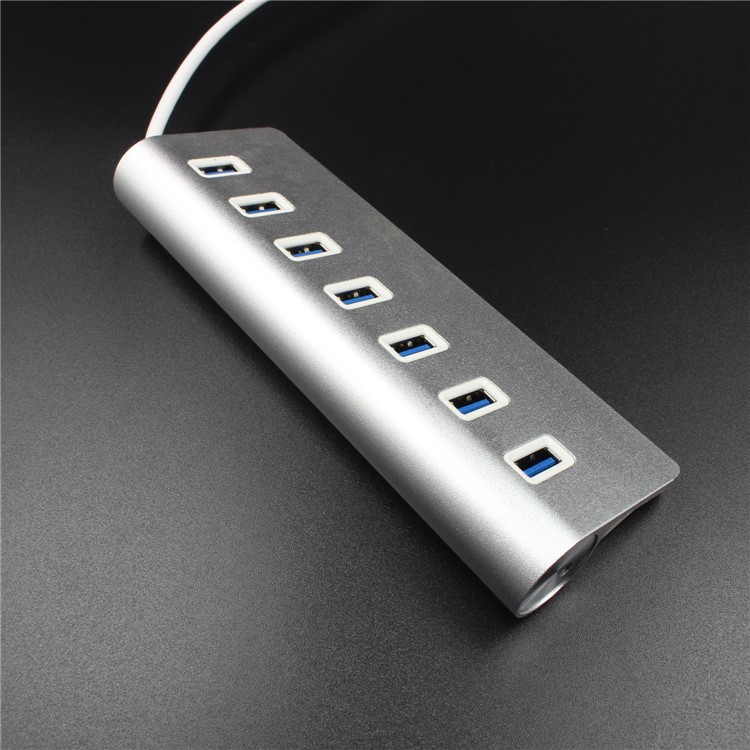 Aluminum Alloy 5Gbps High Speed 7 Ports USB Hub USB 3.0 Splitter Adapter Hub-4