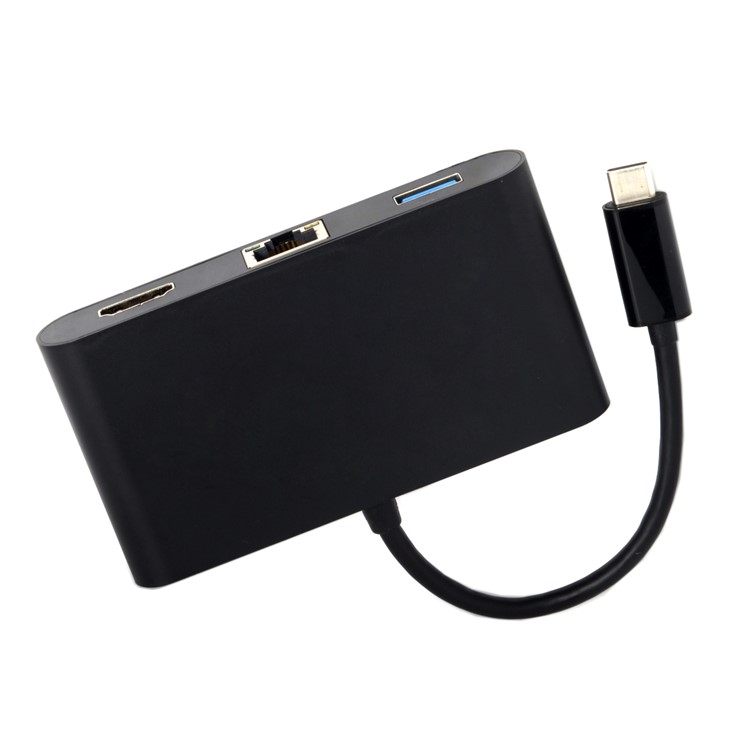 USB-C to USB3.0+Female Charger Adapter+HDMI+Gigabit Ethernet Port Adapter-4