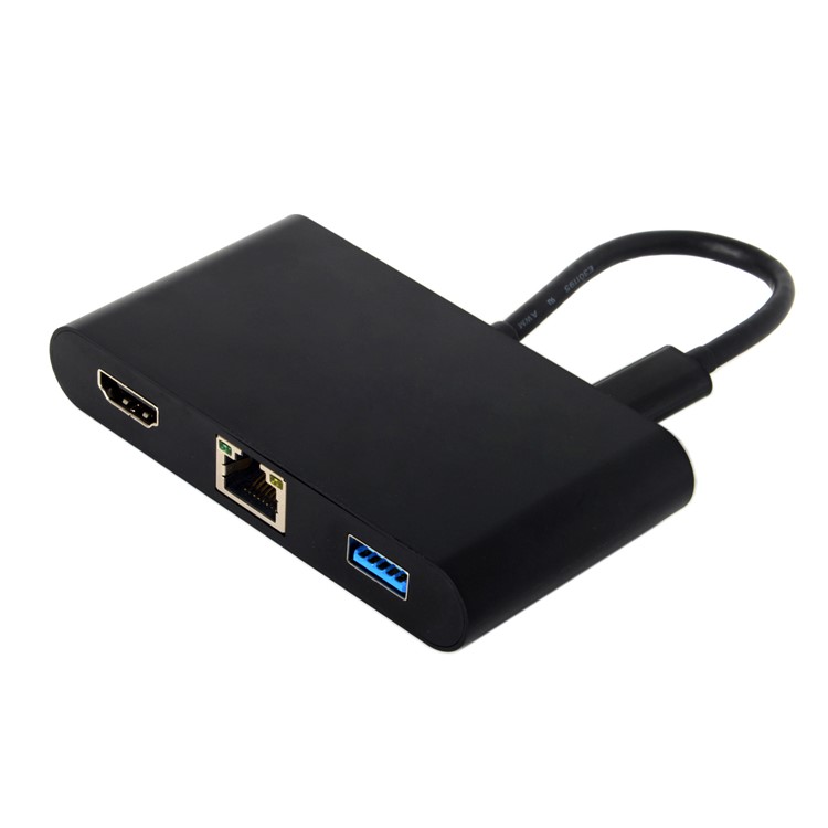 USB-C to USB3.0+Female Charger Adapter+HDMI+Gigabit Ethernet Port Adapter-7