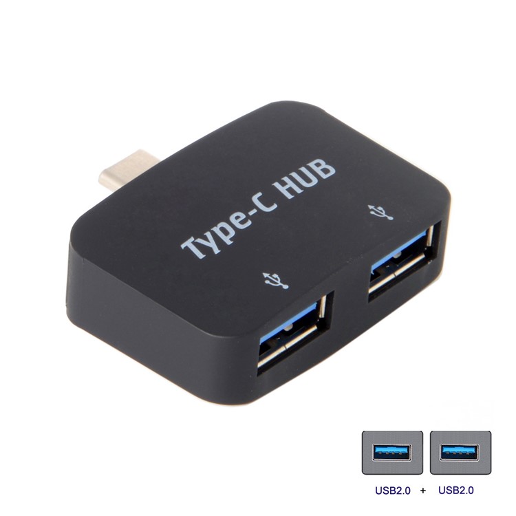CY UC-067 Type-C to Dual Ports USB 2.0 Hub for Laptop & Phone & Tablet-1