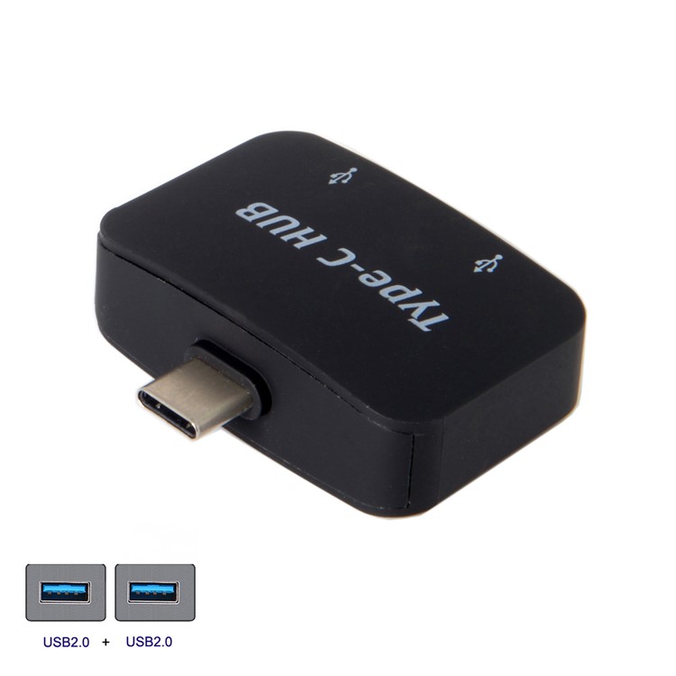 CY UC-067 Type-C to Dual Ports USB 2.0 Hub for Laptop & Phone & Tablet-3