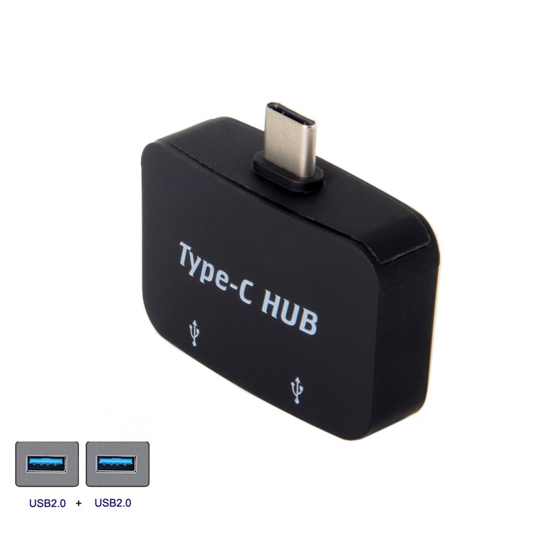 CY UC-067 Type-C to Dual Ports USB 2.0 Hub for Laptop & Phone & Tablet-4