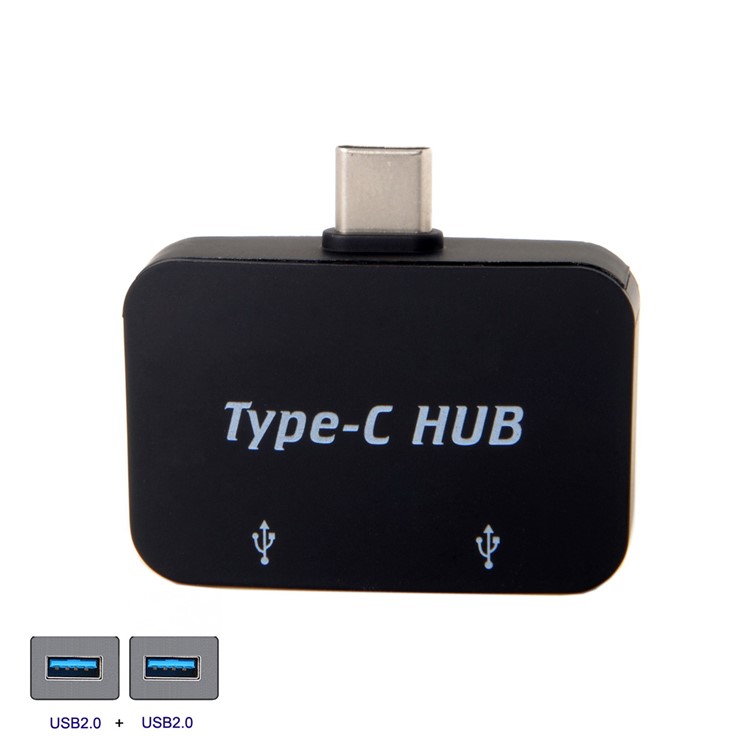 CY UC-067 Type-C to Dual Ports USB 2.0 Hub for Laptop & Phone & Tablet-5
