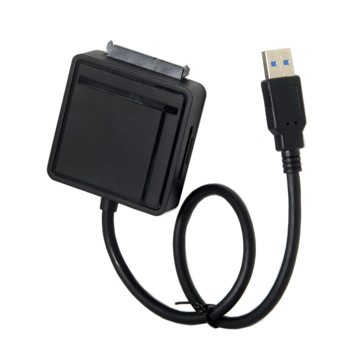 CY U3-386 USB 3.0 to SATA 2.5" 3.5" + 2 USB 3.0 Ports + SD/TF Card Reader Adapter for Laptop and Computer-3