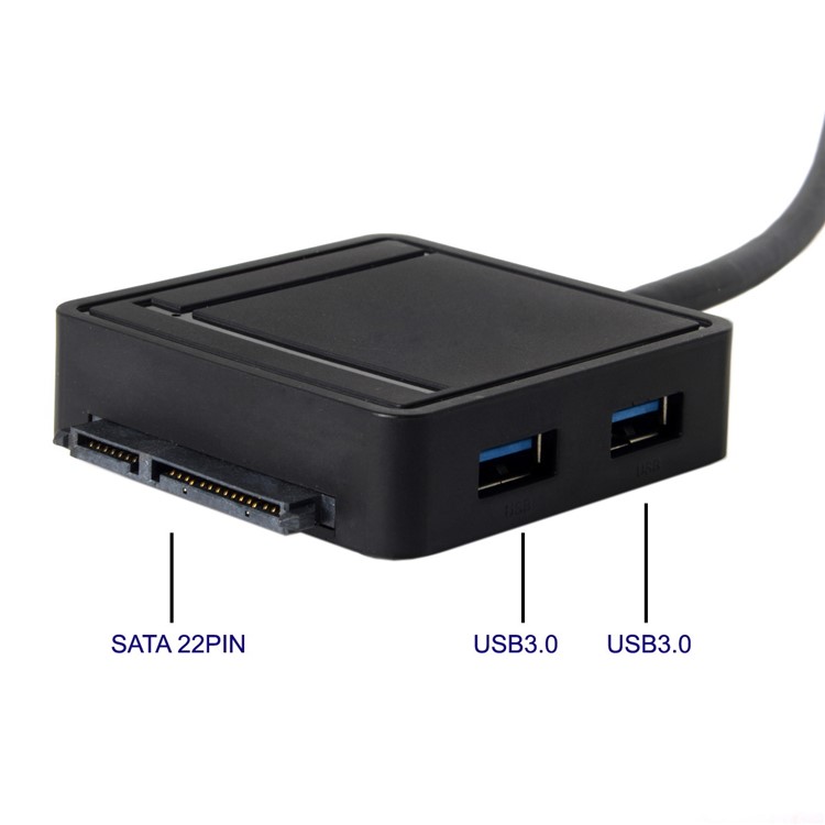 CY U3-386 USB 3.0 to SATA 2.5" 3.5" + 2 USB 3.0 Ports + SD/TF Card Reader Adapter for Laptop and Computer-8