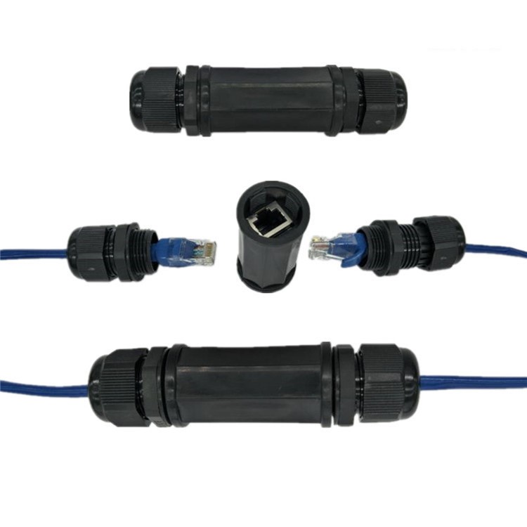 CY UT-012 Locking Waterproof CAT6 RJ45 Female to Female Lan Ethernet Network Extension Adapter-1