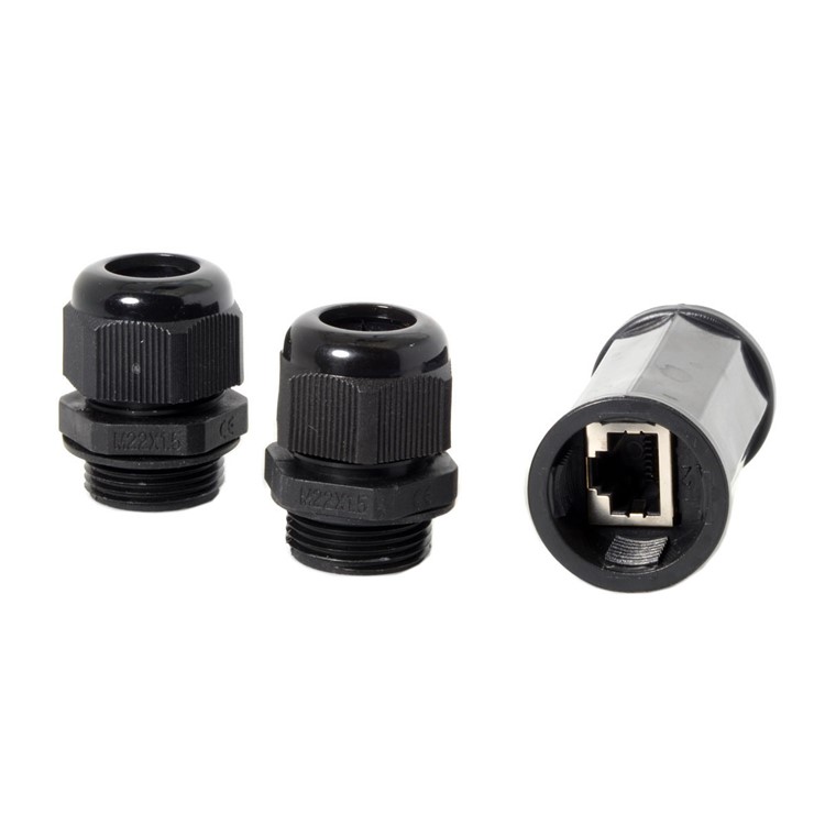CY UT-012 Locking Waterproof CAT6 RJ45 Female to Female Lan Ethernet Network Extension Adapter-4