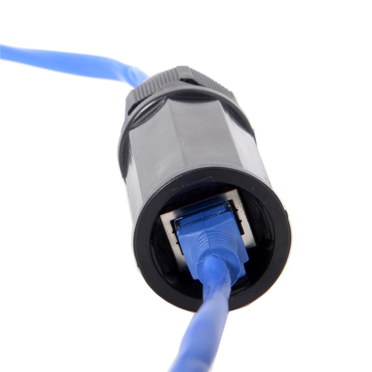CY UT-012 Locking Waterproof CAT6 RJ45 Female to Female Lan Ethernet Network Extension Adapter-9
