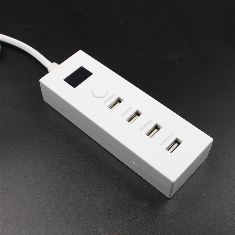 4 Port USB Hub Wall Charging Station Mat Power Adapter LED Quick Charger US Plug-1