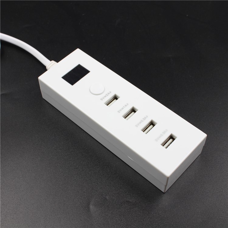 4 Port USB Hub Wall Charging Station Mat Power Adapter LED Quick Charger US Plug-2