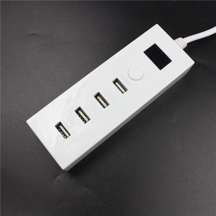 4 Port USB Hub Wall Charging Station Mat Power Adapter LED Quick Charger US Plug-3