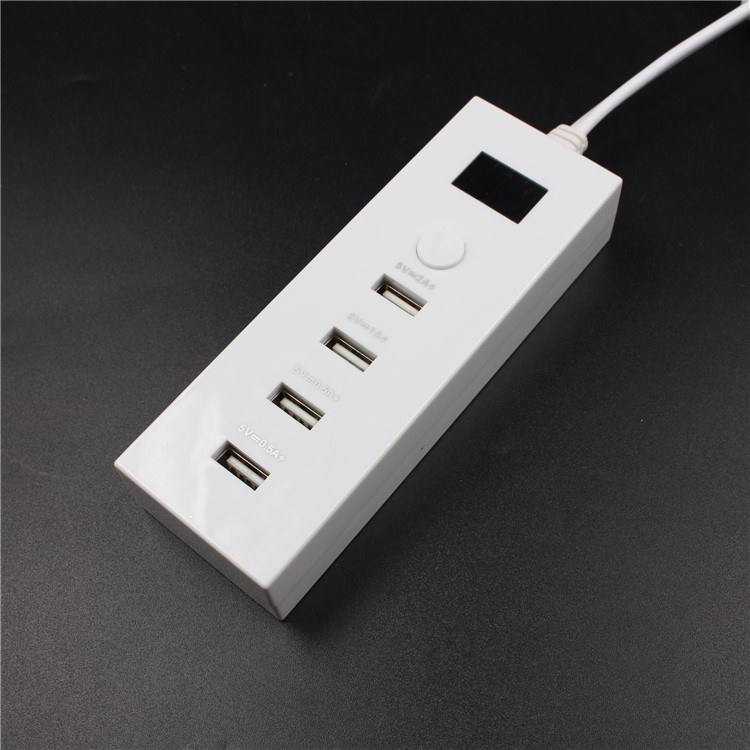 4 Port USB Hub Wall Charging Station Mat Power Adapter LED Quick Charger US Plug-6