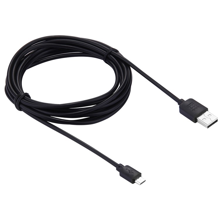 HAWEEL 3.0M Micro USB Data Sync Charging Cable for Samsung HTC Huawei - Black-2