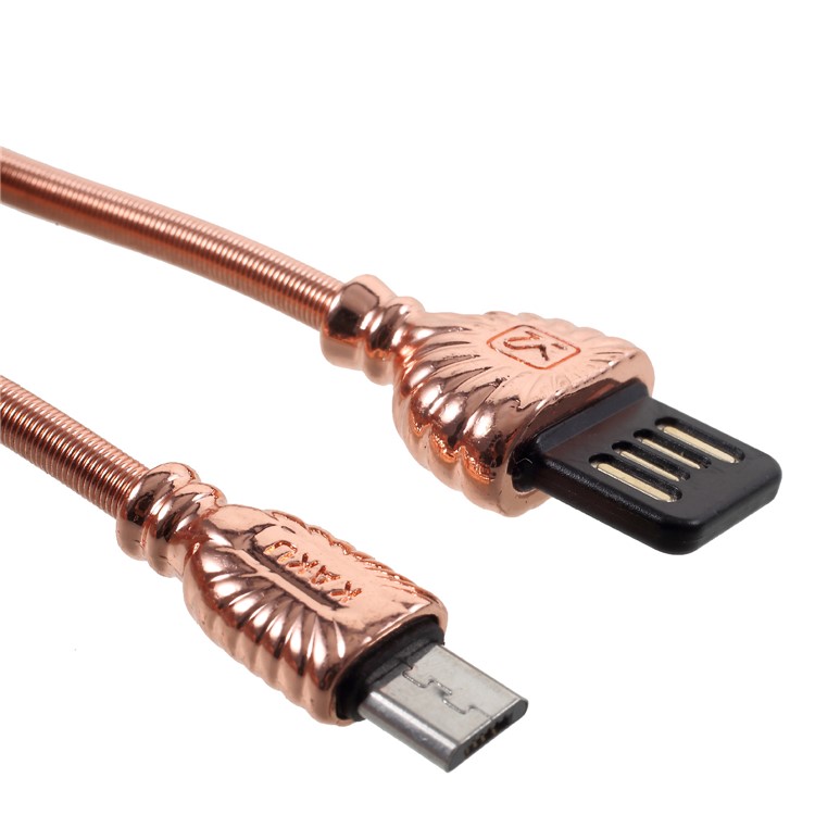 

IKAKU XO Series Micro USB Charging Cable Cord for Samsung HTC Huawei - Rose Gold