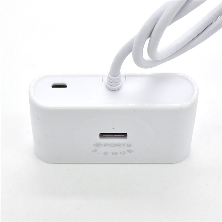 USB 3.0 Hub 4-Port USB Hub Splitter for MacBook Laptop PC Computer - White-3