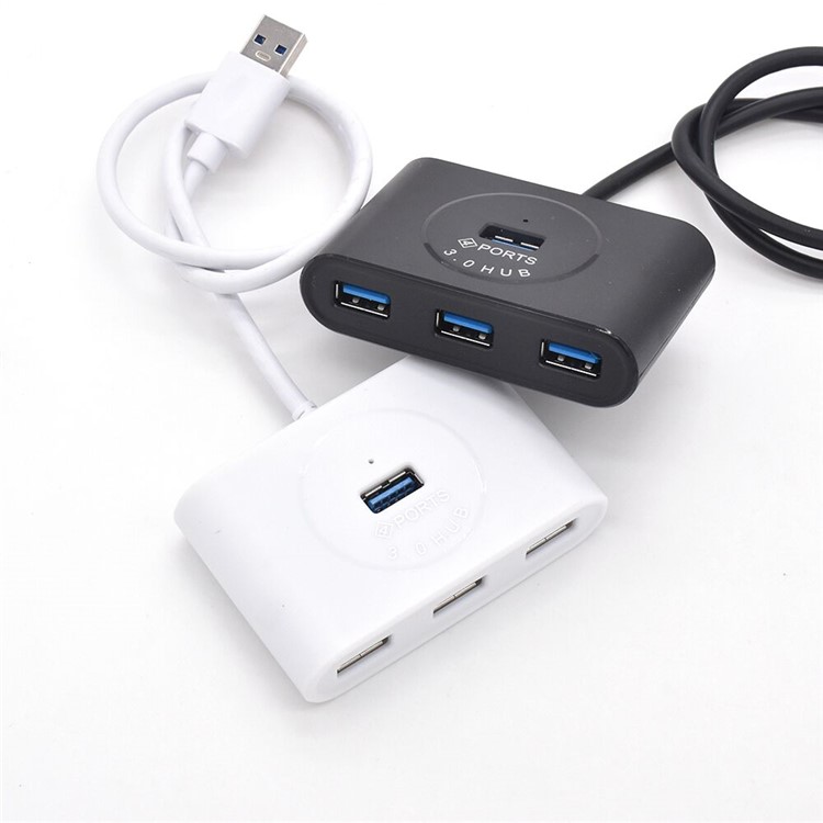 USB 3.0 Hub 4-Port USB Hub Splitter for MacBook Laptop PC Computer - White-5