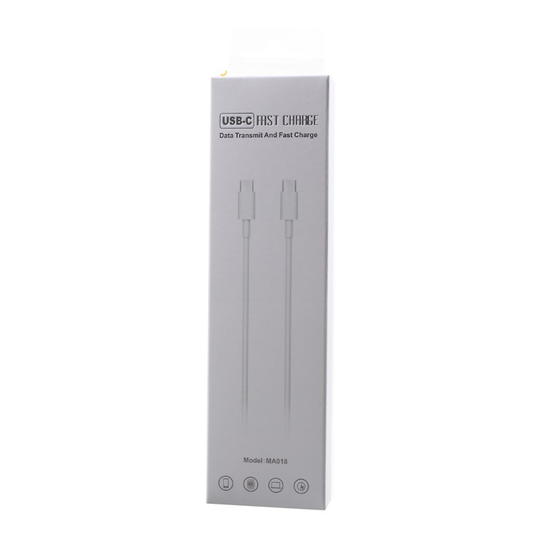 MA018 1m 5A Male to Male USB Type-C Data Sync Charge Cord - White-6