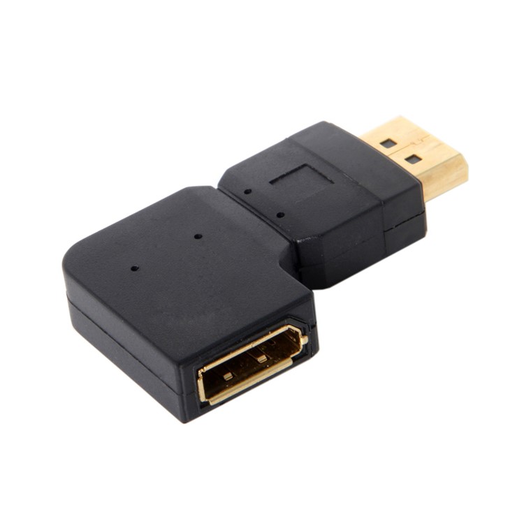 Left Angled 90 Degree DisplayPort Male to Female Extension Adapter-2