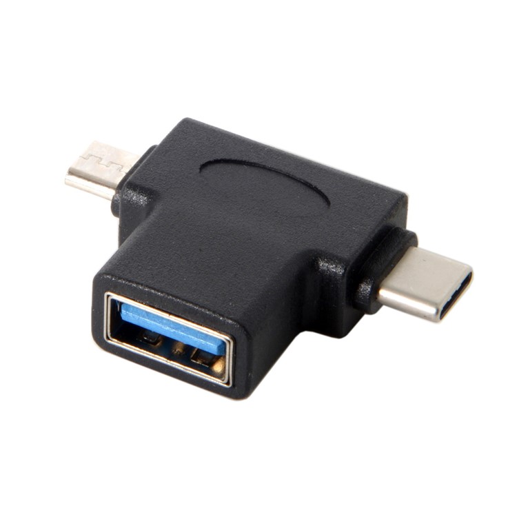 CY UC-065 Type-C & Micro USB to USB 2.0 Female OTG Data Host Adapter-3