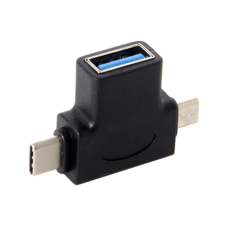 CY UC-065 Type-C & Micro USB to USB 2.0 Female OTG Data Host Adapter-6