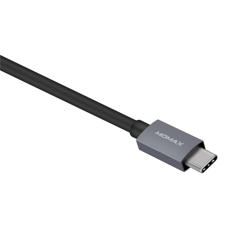 MOMAX ONE LINK Aluminum 6-in-1 Type-C to 3 USB 3.1 Ports + Type-C Charging Port + TF/SD Card Reader Ports Adapter Hub - Grey-9