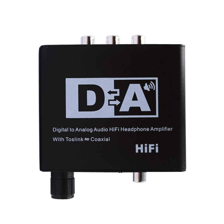 192KHz DAC Converter Digital to Analog Converter with Volume Adjustable Digital SPDIF Optical Coaxial Toslink to Analog Stereo Audio RCA for HD Plasma Blu-ray Home Cinema - EU Plug-2