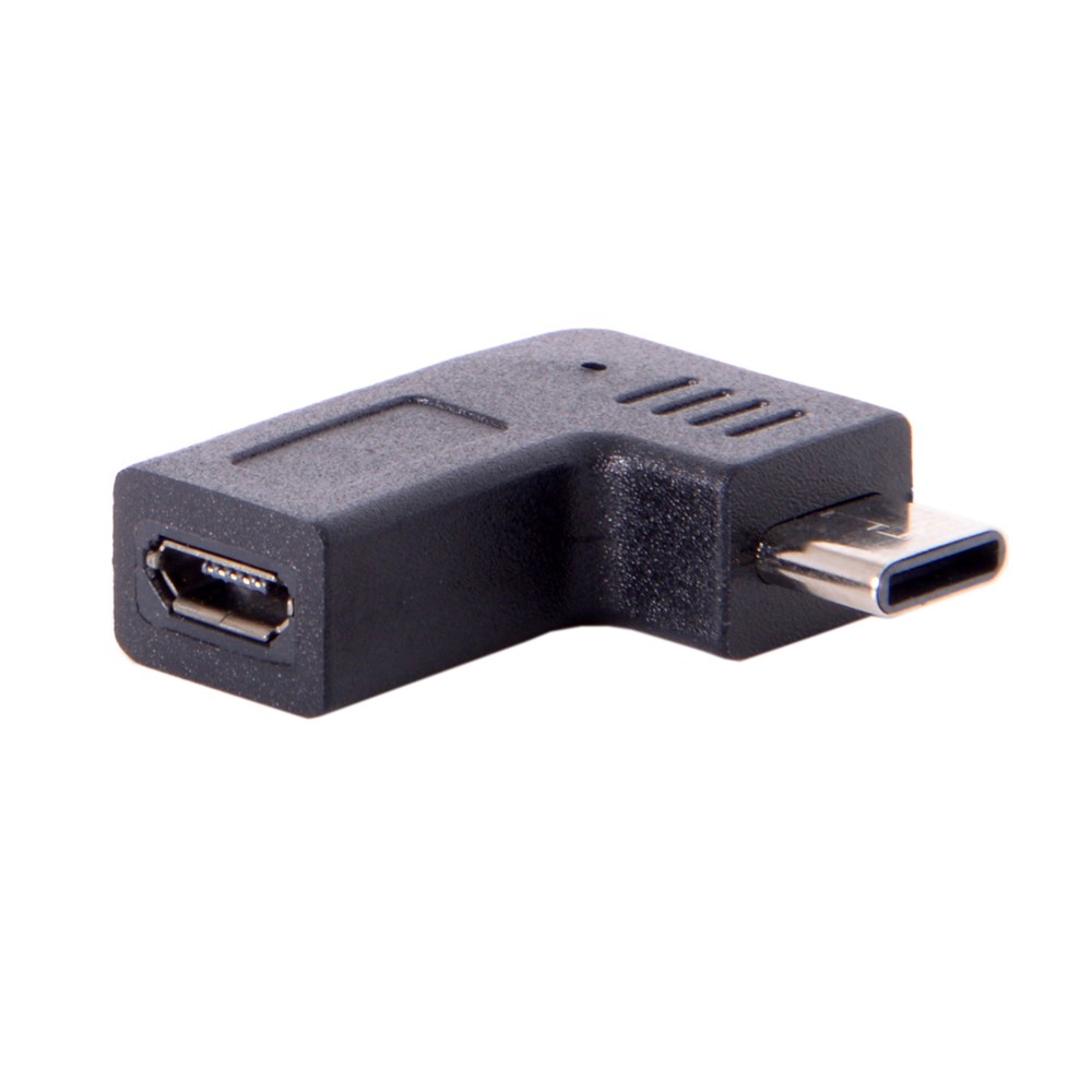 USB-C Tipo-c Macho a Micro USB 2.0 5pin Adaptador de Datos Femeninos de 90 Grados Tipo de Ángulo