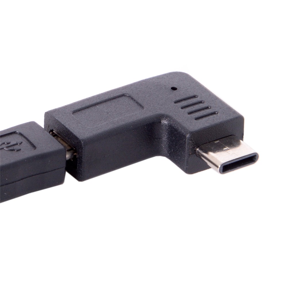 USB-C Type-C Male to Micro USB 2.0 5Pin Female Data Adapter 90 Degree Angled Type-6