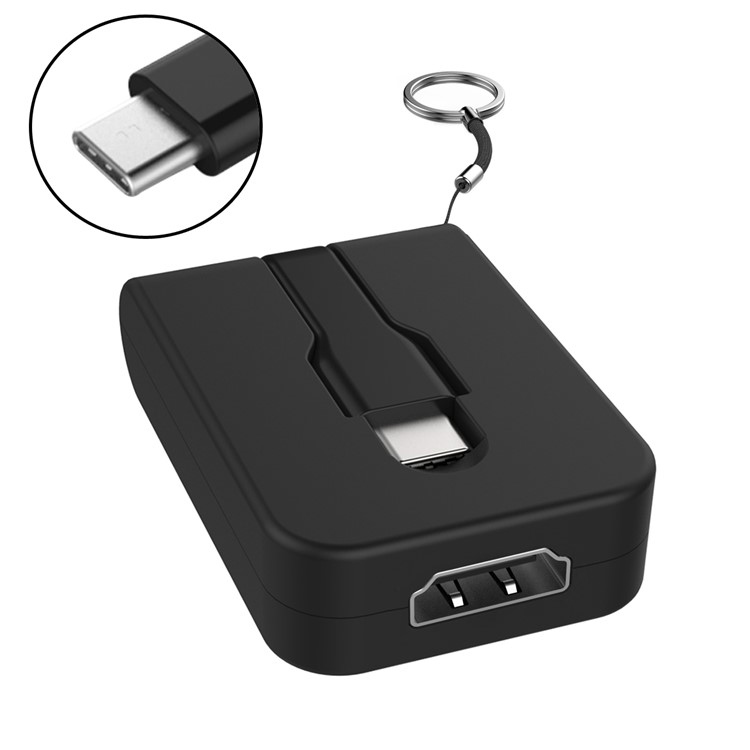 CY UC-071 Mini USB Type-C to HDMI Adapter for MacBook / Chromebook / Huawei Mate 10 Pro Etc.-1