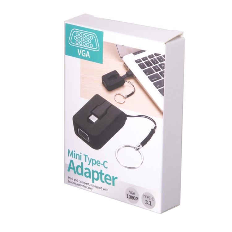 CY UC-072 1080P Mini USB Type-C to VGA Adapter for MacBook / Surface Pro 4 / Google New Chromebook Pixel etc.-12