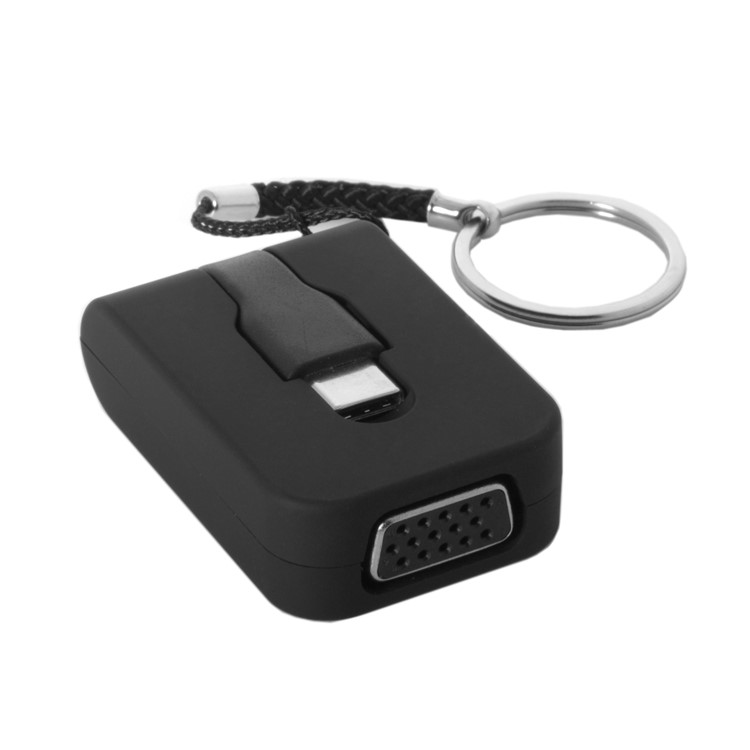 CY UC-072 1080P Mini USB Type-C to VGA Adapter for MacBook / Surface Pro 4 / Google New Chromebook Pixel etc.-3