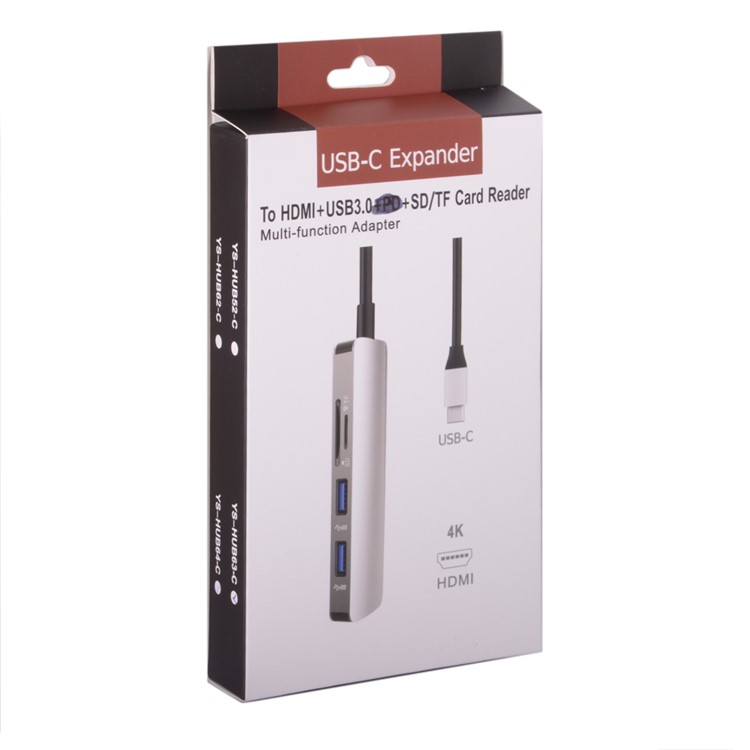 USB 3.1 Type-C USB-C to HDMI & Dual Ports 3.0 Hub & SD Card Reader for PC Laptop & Macbook-12
