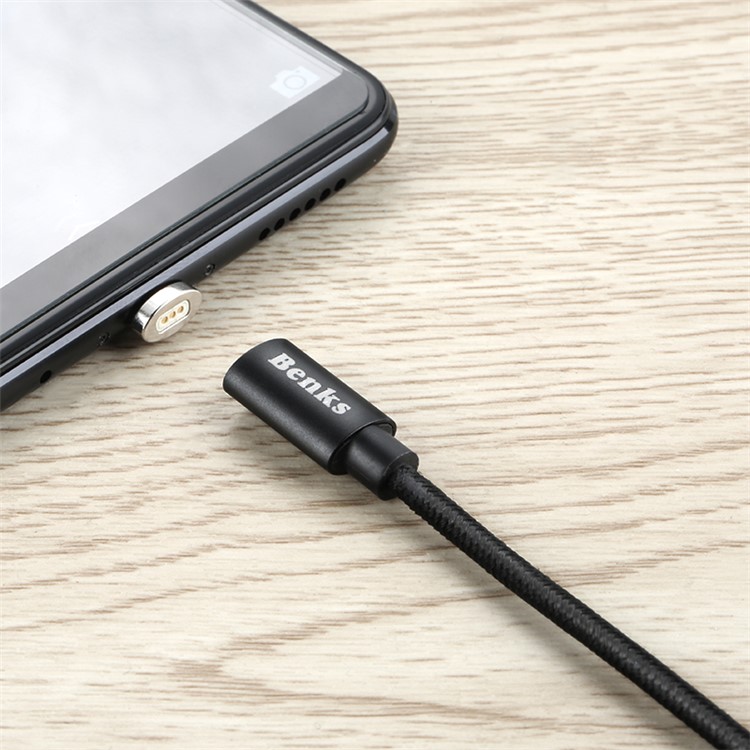 BENKS D21 Magnetic Adsorption Micro USB Charging Cable 1.2m for Samsung Sony etc. - Black-3