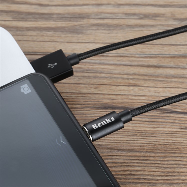 BENKS D21 Magnetic Adsorption Micro USB Charging Cable 1.2m for Samsung Sony etc. - Black-5