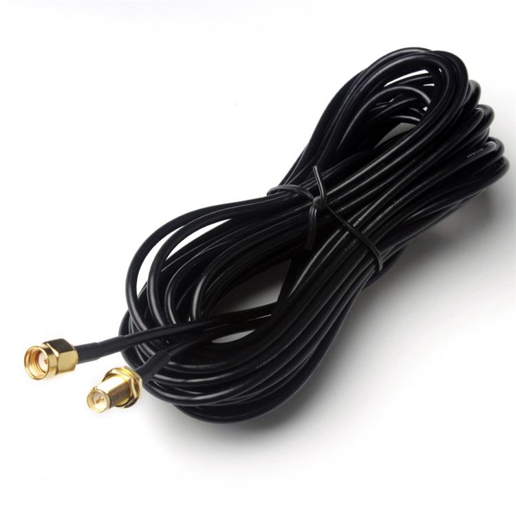 9m RP-SMA SMA Male to Female WiFi Antenna Extension Cable - Black-2