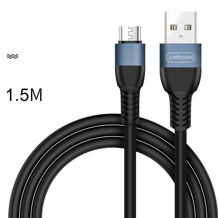 

JOYROOM JR-S318 1.5m 2.4A Обновленный OD4.5 Микро-USB Зарядный Кабель Синхронизации Для Samsung, Huawei И Т. Д. - Черный