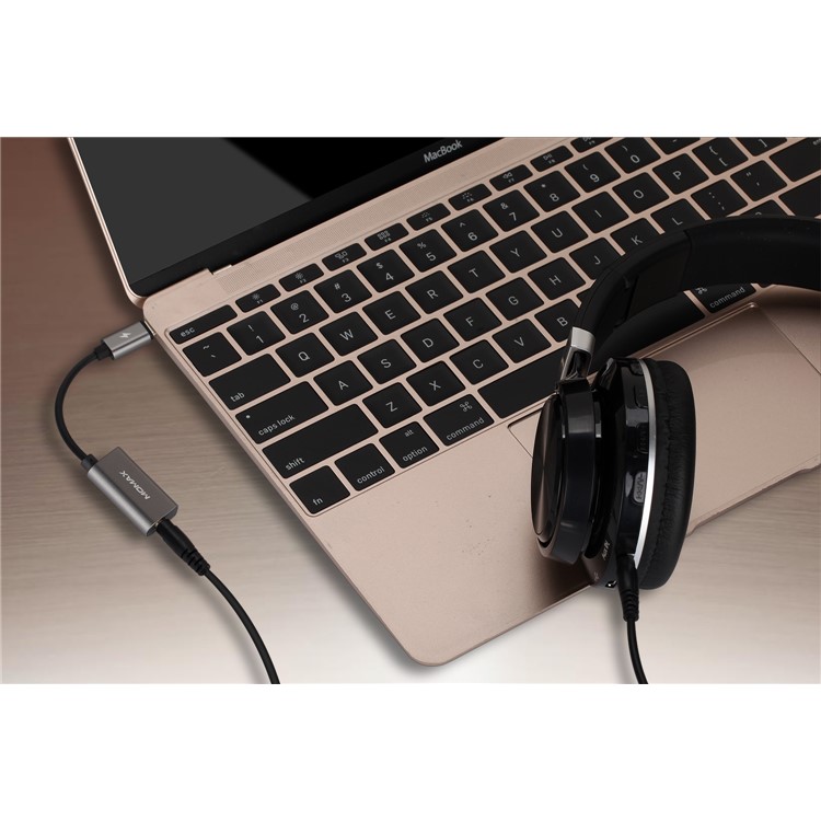 MOMAX ONELINK USB Type-C to 3.5mm Audio Jack + Type-C Female Charging Port Adapter Cable - Dark Grey-11