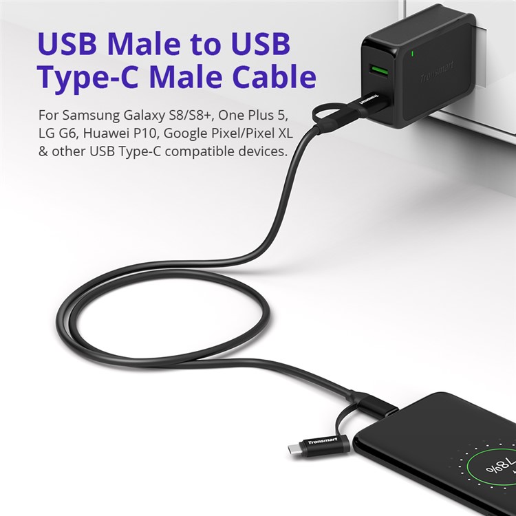 300Pcs/Set TRONSMART C4N1 4-in-1 Type-C to Micro USB and USB 2.0 Data Sync Charging Cable-3
