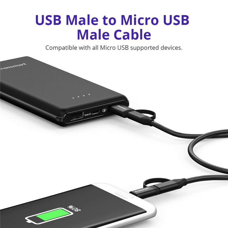 300Pcs/Set TRONSMART C4N1 4-in-1 Type-C to Micro USB and USB 2.0 Data Sync Charging Cable-4