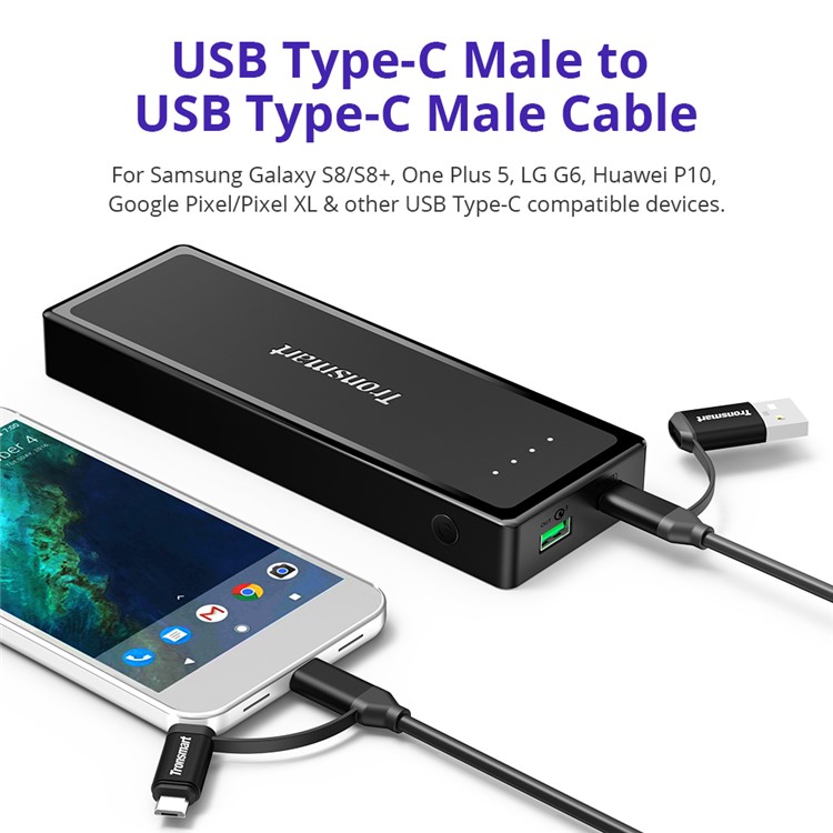 300Pcs/Set TRONSMART C4N1 4-in-1 Type-C to Micro USB and USB 2.0 Data Sync Charging Cable-5