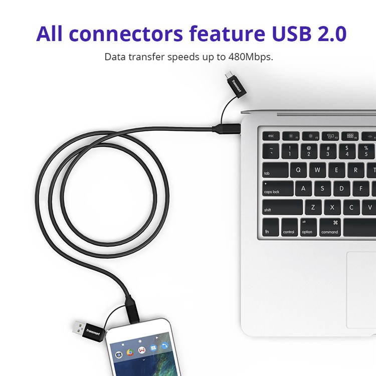 300Pcs/Set TRONSMART C4N1 4-in-1 Type-C to Micro USB and USB 2.0 Data Sync Charging Cable-7