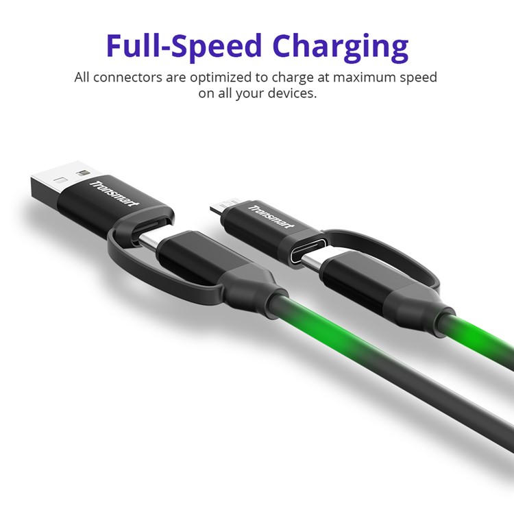 300Pcs/Set TRONSMART C4N1 4-in-1 Type-C to Micro USB and USB 2.0 Data Sync Charging Cable-9