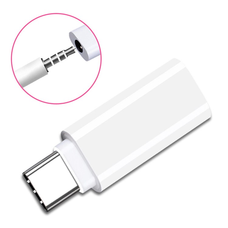 CY UC-075 Type-C to 3.5mm Earphone Adapter USB-C 3.1 Male to AUX Audio Female for Xiaomi 6 Mi6 Letv 2 Pro 2 Max2 - White-3