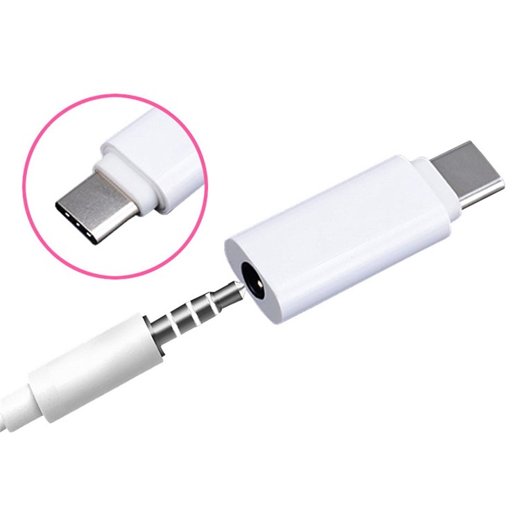 CY UC-075 Type-C to 3.5mm Earphone Adapter USB-C 3.1 Male to AUX Audio Female for Xiaomi 6 Mi6 Letv 2 Pro 2 Max2 - White-5