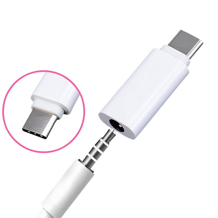 CY UC-075 Type-C to 3.5mm Earphone Adapter USB-C 3.1 Male to AUX Audio Female for Xiaomi 6 Mi6 Letv 2 Pro 2 Max2 - White-6