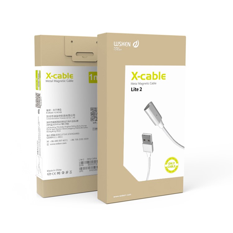 WSKEN Lite 2 Metal Magnetic Charging Cable for iPhone Samsung Huawei-14