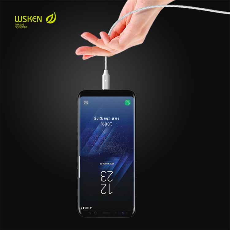 WSKEN Lite 2 Metal Magnetic Charging Cable for iPhone Samsung Huawei-6